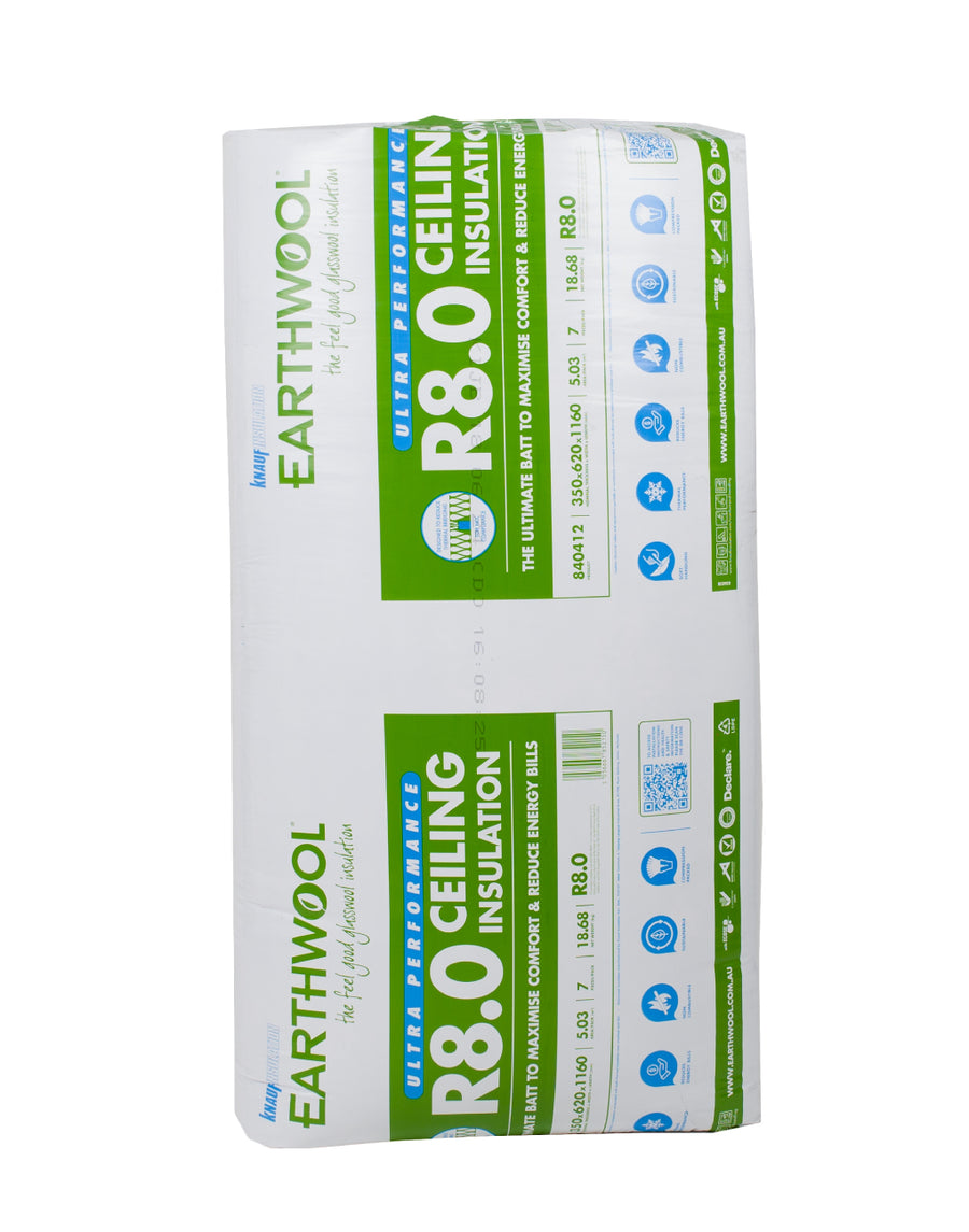 R8.0 Knauf Earthwool Ceiling Insulation Batts