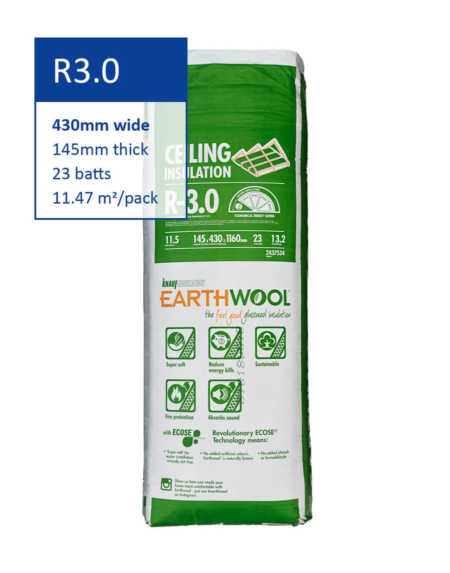 Knauf Earthwool Ceiling Insulation Batts