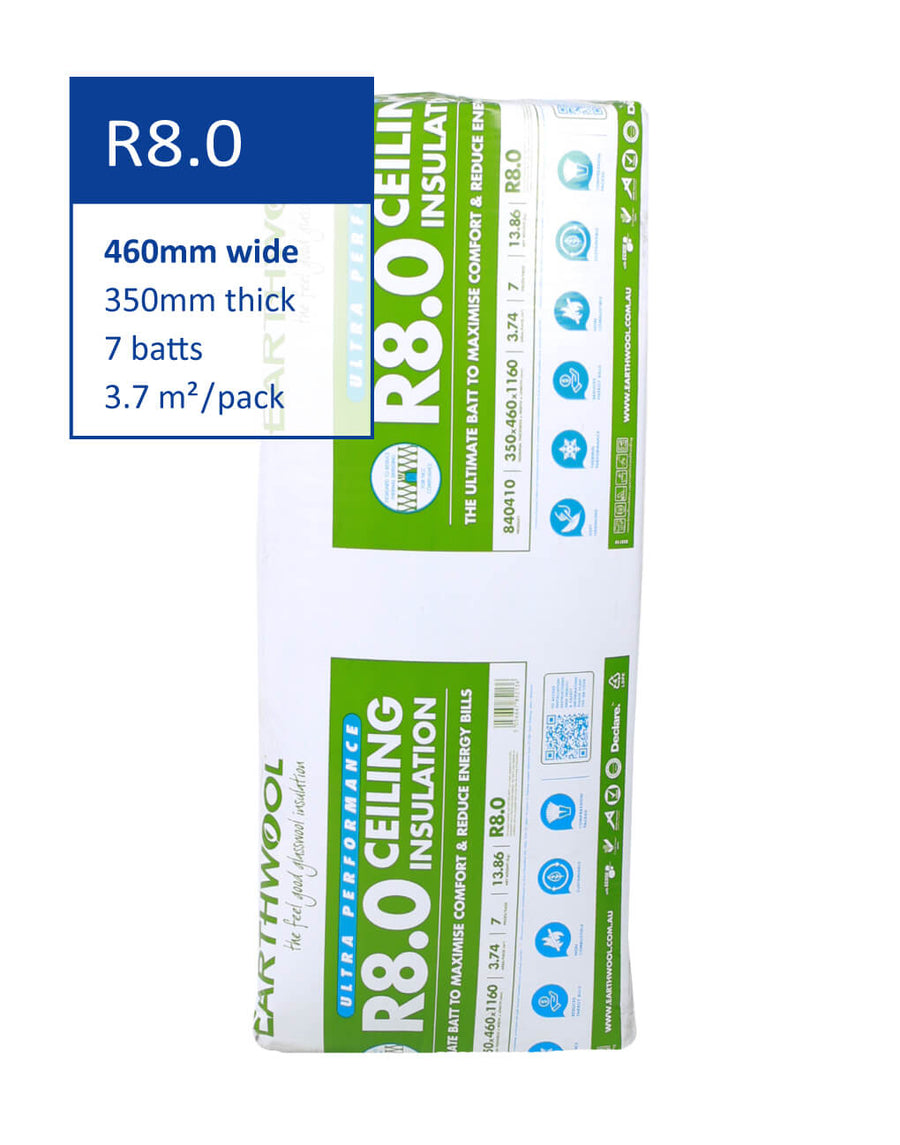 R8.0 Knauf Earthwool Ceiling Insulation Batts
