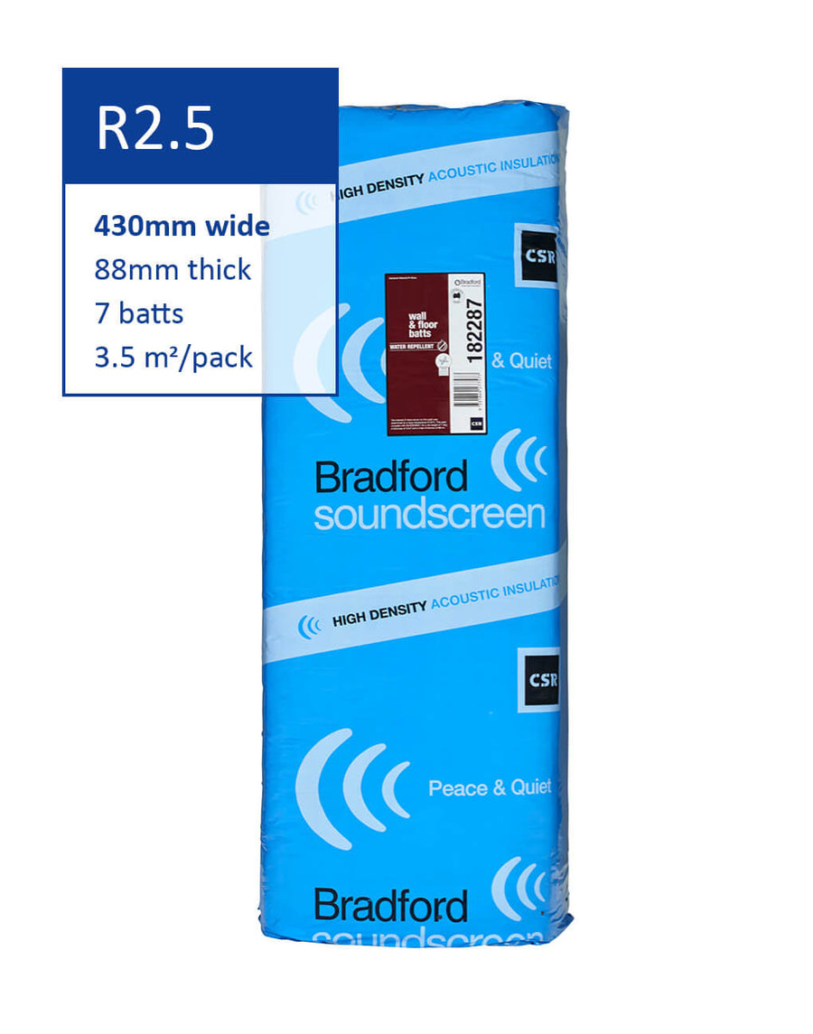 R2.5 Bradford SoundScreen Acoustic Insulation Batts