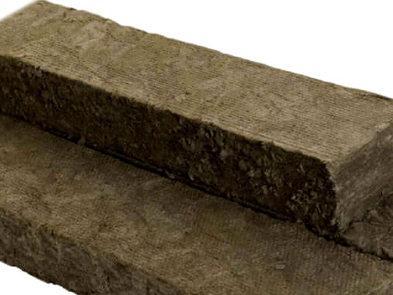 Close-up of fire rated insulation slabs