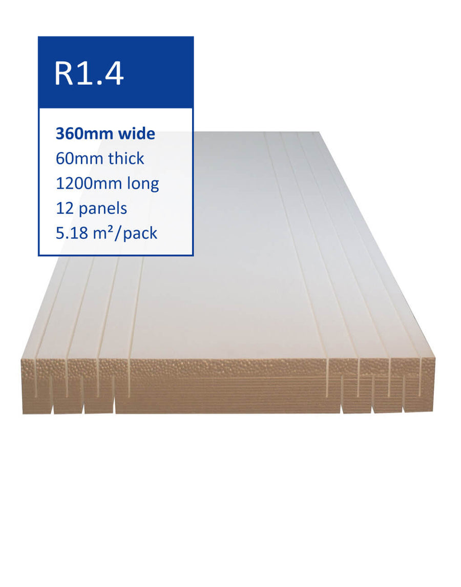 R1.4 - 360mm Expol Polystyrene Underfloor Insulation