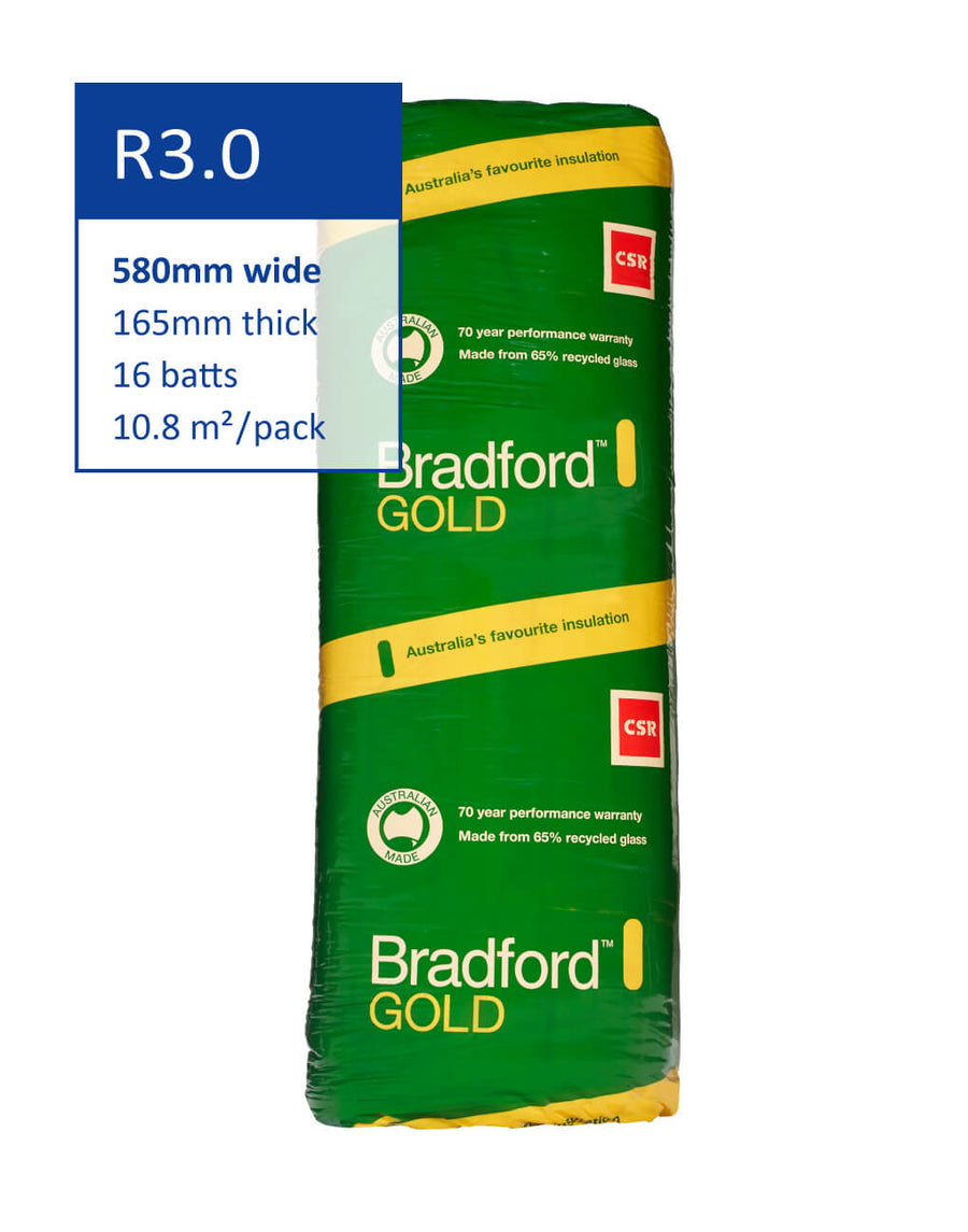 R3.0 Bradford Gold Ceiling Insulation Batts