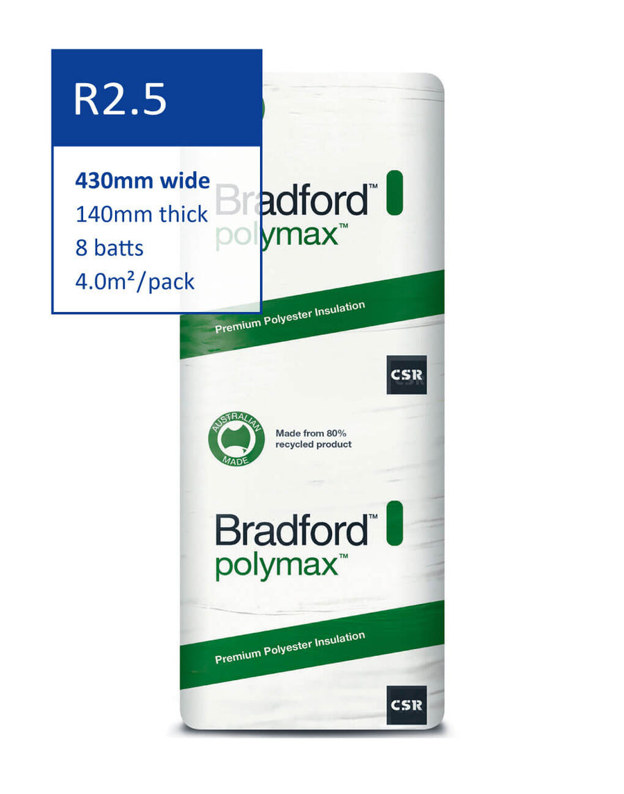 R2.5 Bradford Polymax Ceiling Insulation Batts