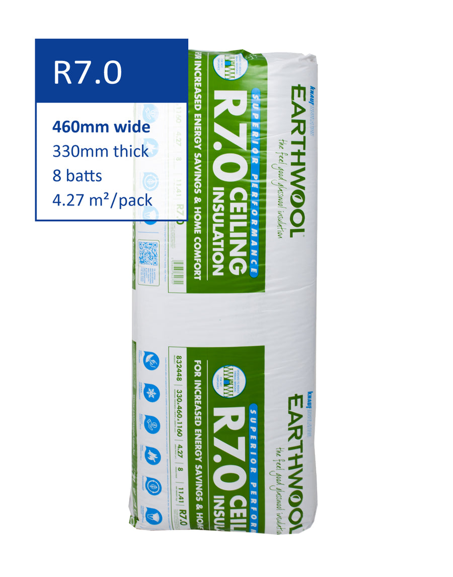 R7.0 Knauf Earthwool Ceiling Insulation Batts