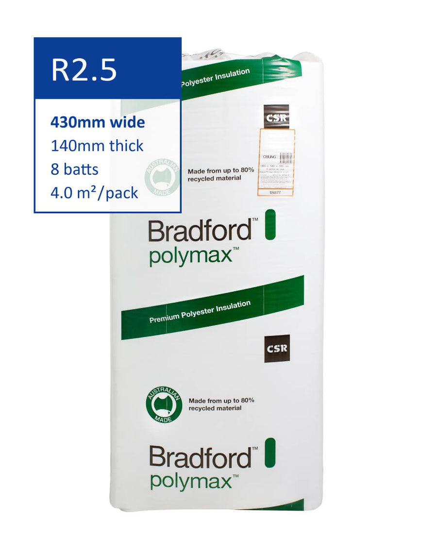 R2.5 Bradford Polymax Ceiling Insulation Batts