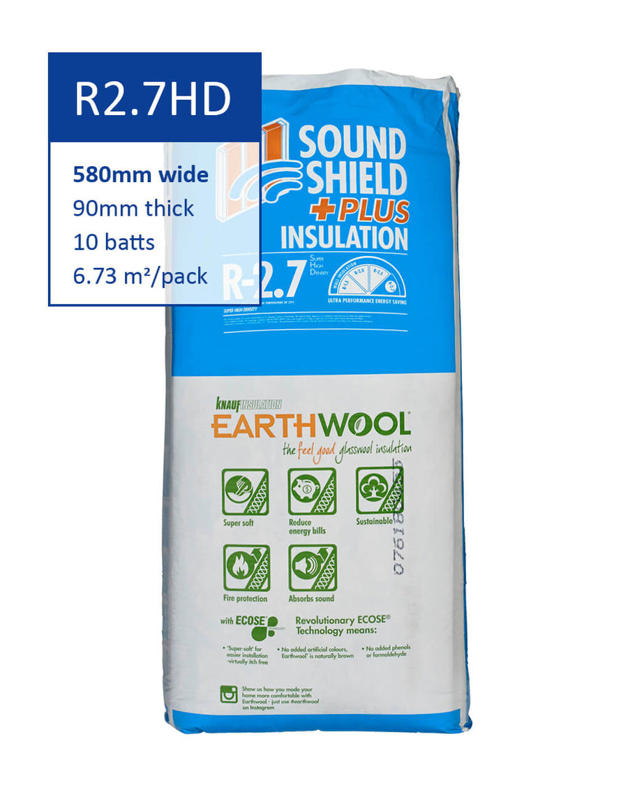 R2.7 SHD Knauf Earthwool Sound Shield Insulation Batts