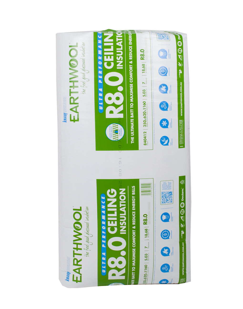 R8.0 Knauf Earthwool Ceiling Insulation Batts
