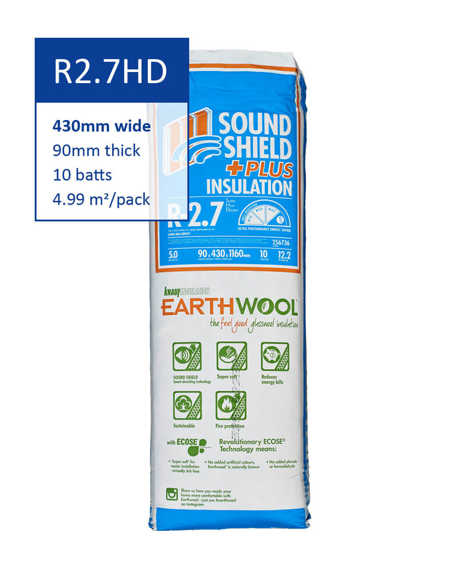 R2.7 SHD Knauf Earthwool Sound Shield Insulation Batts