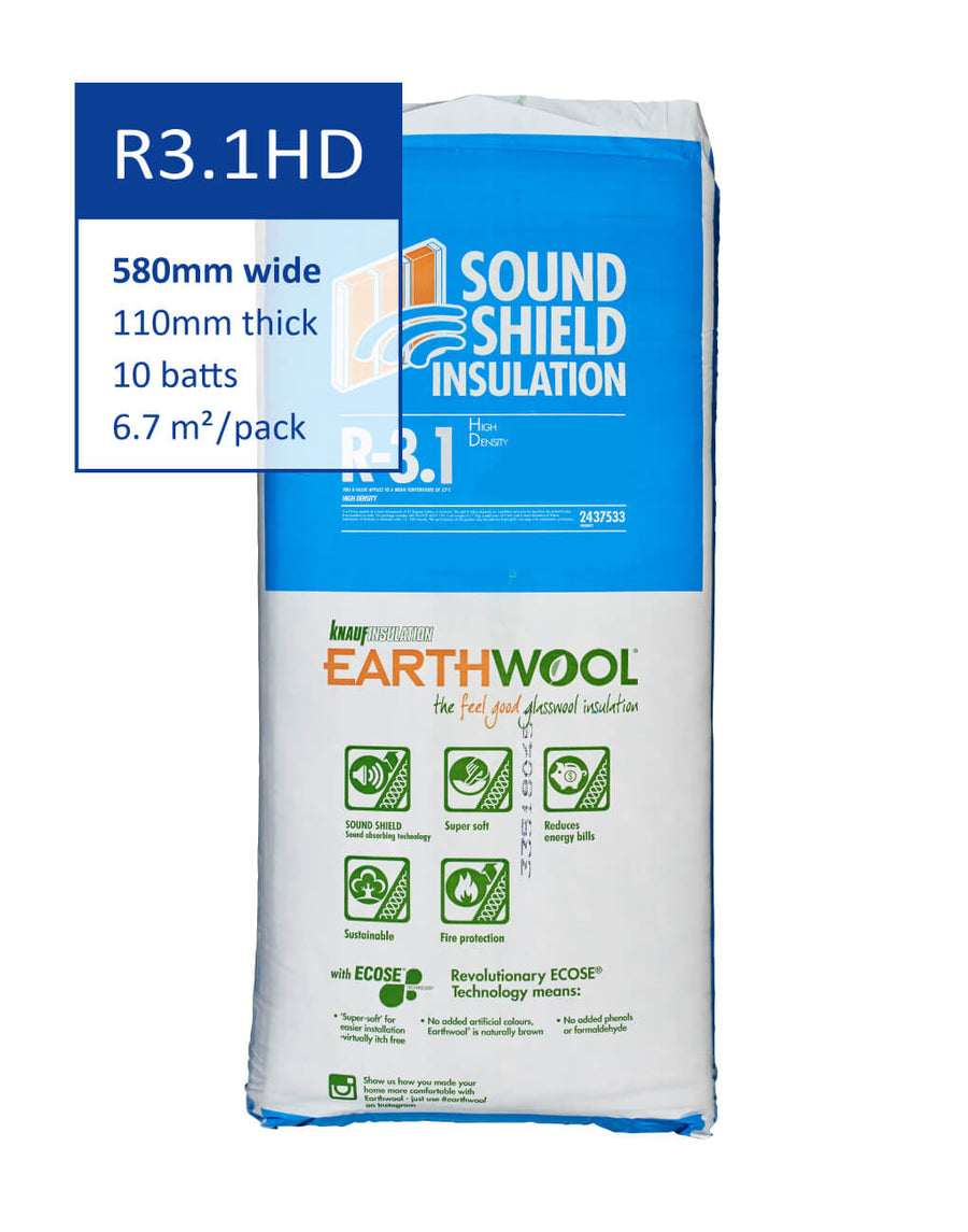 R3.1 Knauf Earthwool Sound Shield Insulation Batts