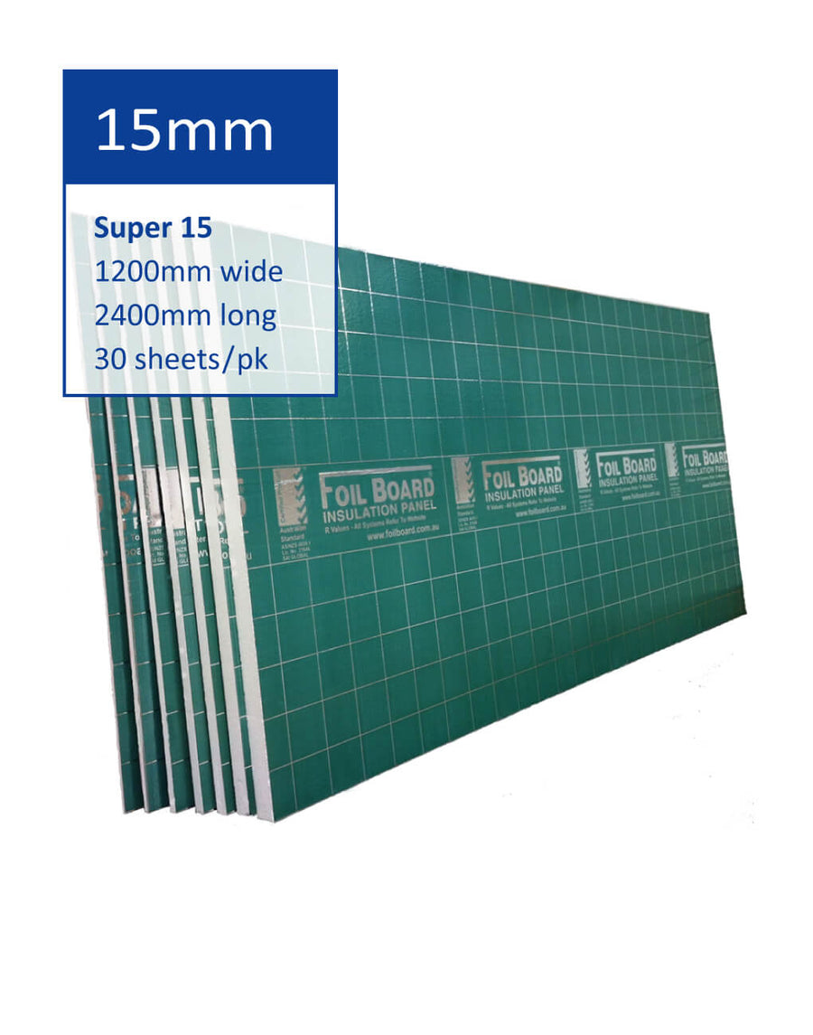 15mm Foilboard Green Rigid Panels (Super 15)