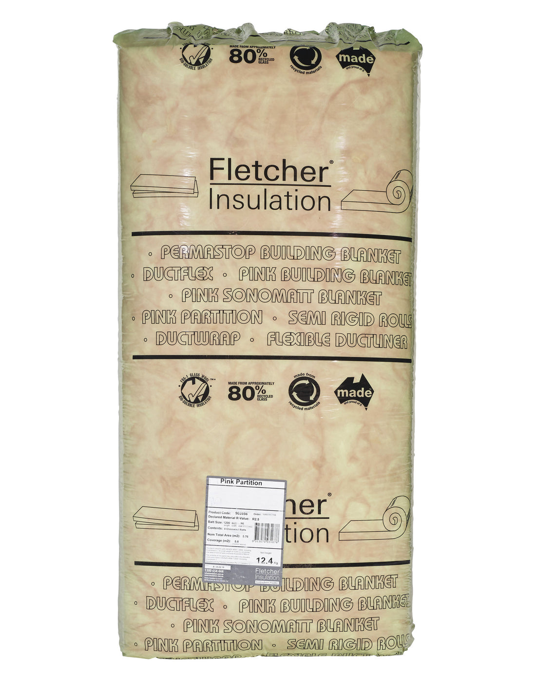 Fletcher Pink Partition Acoustic Wall Insulation