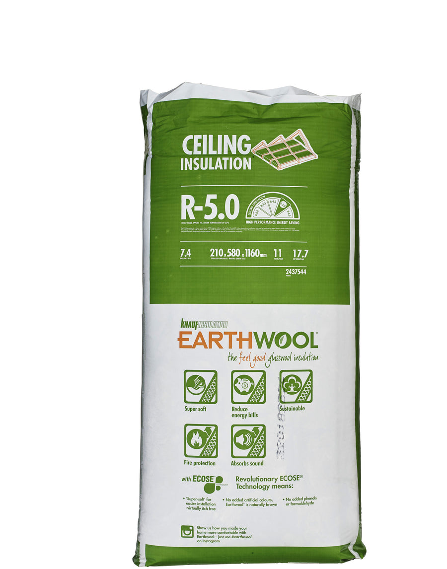 R5.0 Knauf Earthwool Ceiling Insulation Batts