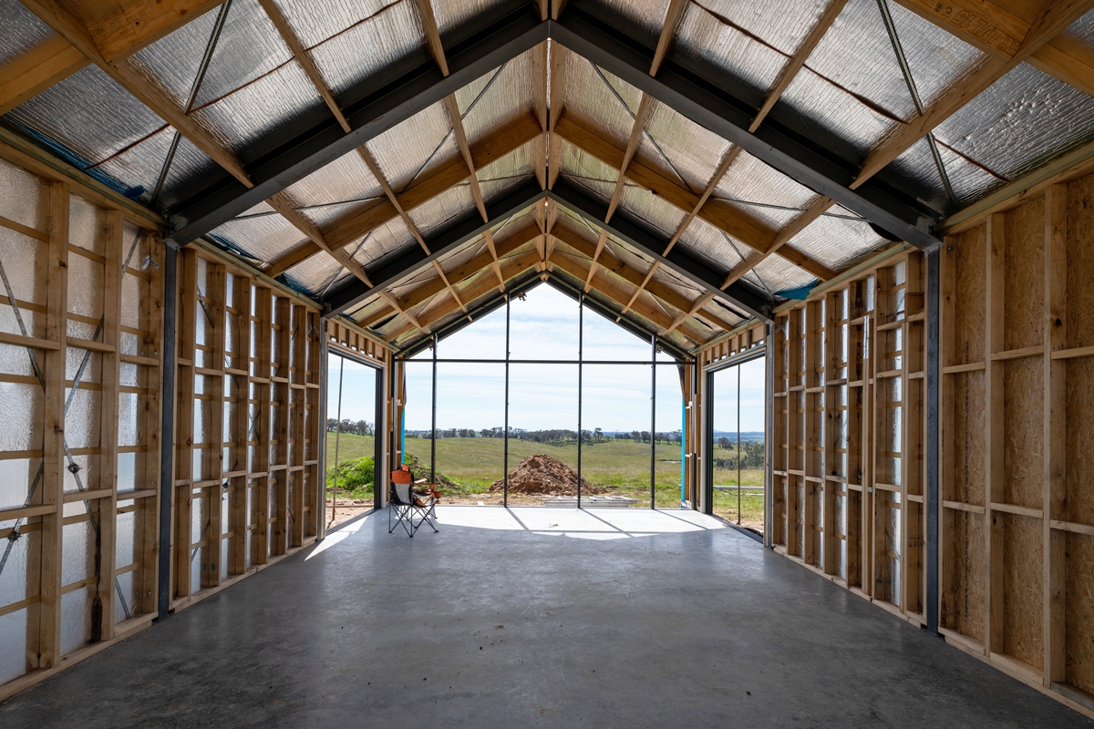 Shed insulated with Kingspan Aircell