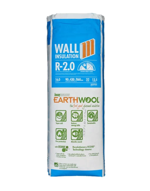 Buy R2.0 Knauf Earthwool Wall Insulation Batts