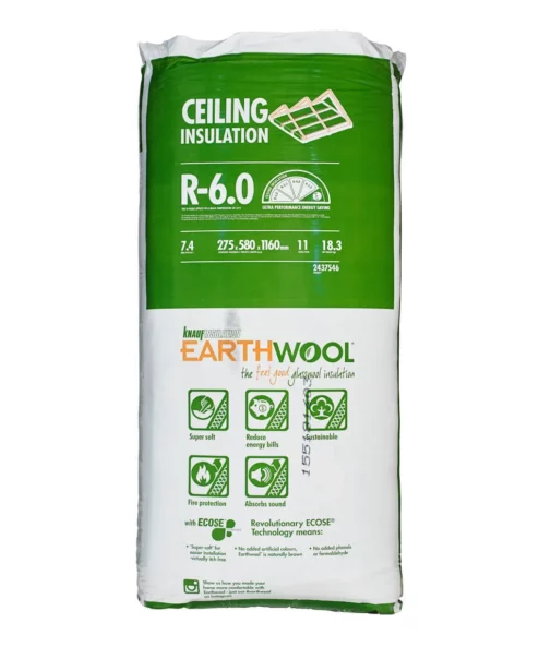 Buy R6.0 Knauf Earthwool Ceiling Insulation Batts