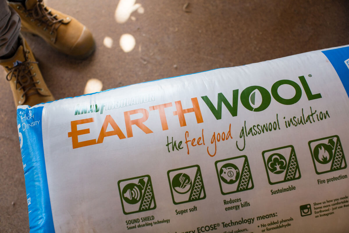 Earthwool Insulation made from glass bottles