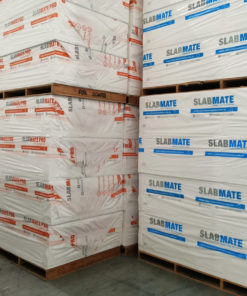 Slabemate stacked in a warehouse on a pallet