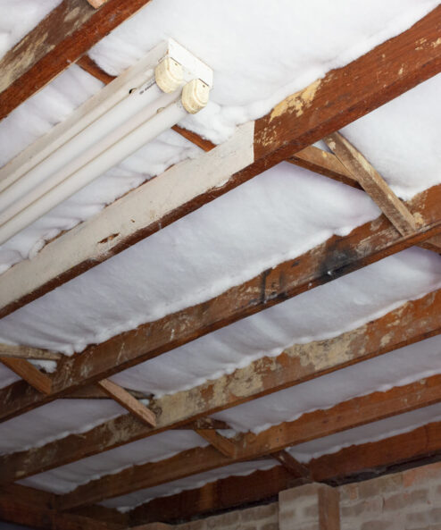 Polyester Underfloor Insulation onsite photo