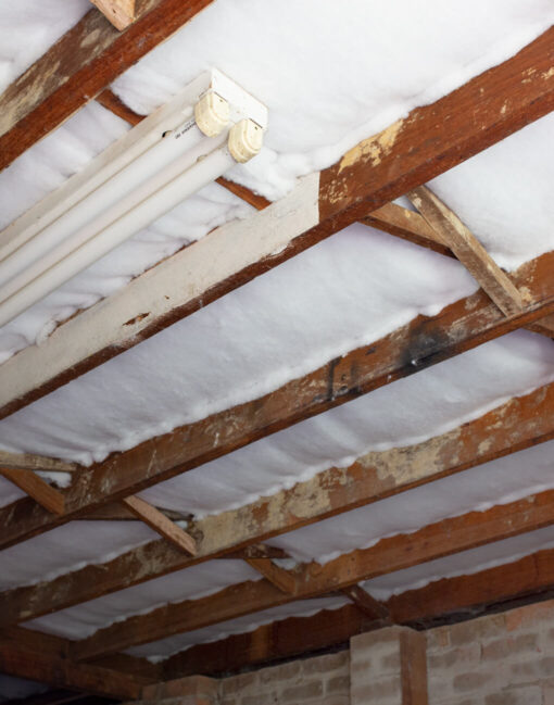 Polyester Underfloor Insulation onsite photo